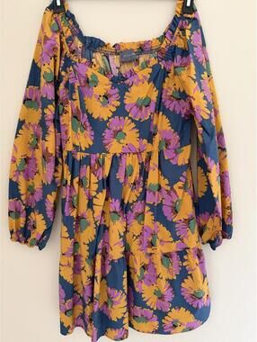 Hudson Gray off-shoulder floral dress, 100% cotton, Med